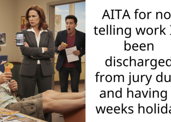 Redditor Hides They Were Discharged From Jury Duty From Their Company And Takes Two-Week Holiday, Coworkers Get Mad