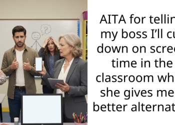 Teacher Asks If She’s Out Of Line For Telling Her Boss She’ll Dial Down Screen Time When He Steps Up With Teaching Supplies