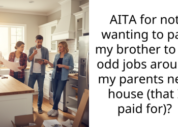 Woman Refuses To Pay Brother For Handy Work In Parents’ New Home, Citing His Lack Of Financial Contribution To Purchase