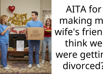 Playful Husband Upset That His Wife’s Friend Gossiped About The “Prepare For Divorce” Reminder On His Phone Without Knowing It Was An Inside Joke