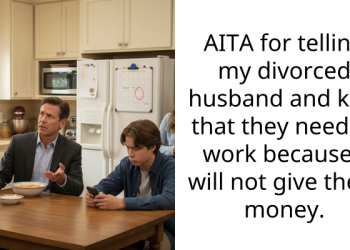 Woman Tells Her Ex-Husband And Kids To Get A Job Instead Of Asking Her For Money All The Time
