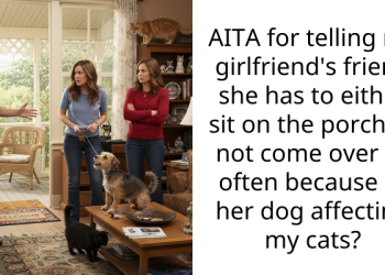Redditor Lashes Out At Girlfriend’s Pal For Demanding They Evict Their Beloved Felines To Accommodate Her Overly Frequent Visits With Her Service Dog