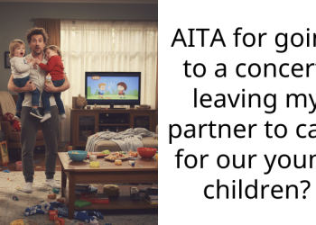 Woman Having Second Thoughts About Attending Concert, Leaving Her Partner Alone for the Evening with Their Two Kids