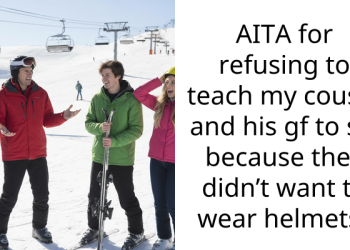 Sk**led Skier Refuses To Teach Cousin And GF Who Prioritize Selfies Over Safety, Gets Called Out
