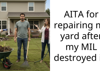 Man Repairs Lawn After Mother-In-Law Destroyed It, Wife Takes Her Mother’s Side