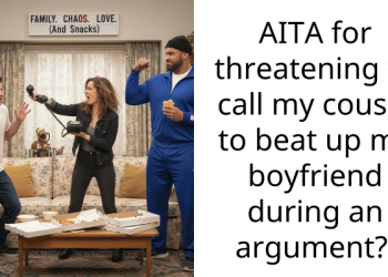 AITA for threatening to call my cousin to beat up my boyfriend during an argument?