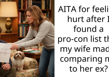 AITA for feeling hurt after I found a pro-con list that my wife made, comparing me to her ex?