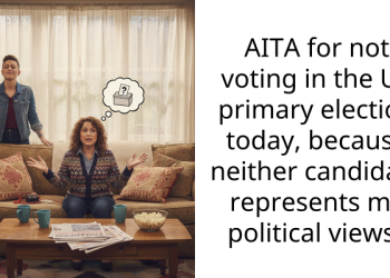 AITA for not voting in the US primary election today, because neither candidate represents my political views?