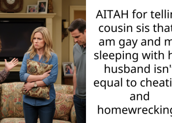 AITAH for telling cousin sis that I am gay and me sleeping with her husband isn’t equal to cheating and homewrecking.