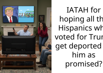 IATAH for hoping all the Hispanics who voted for Trump get deported by him as promised?