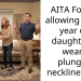 AITA For not allowing my 17 year old daughter to wear a plunging neckline dress