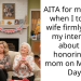 AITA for my “tone” when I told my wife firmly about my intentions about still honoring my mom on Mother’s Day?