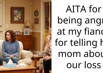 AITA for being angry at my fiance for telling his mom about our loss