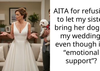 AITA for refusing to let my sister bring her dog to my wedding, even though it’s “emotional support”?