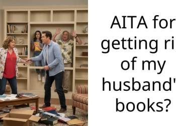 AITA for getting rid of my husband’s books?