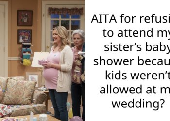 AITA for refusing to attend my sister’s baby shower because kids weren’t allowed at my wedding?