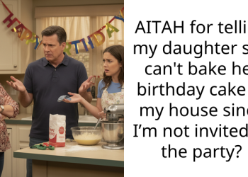 AITAH for telling my daughter she can’t bake her birthday cake at my house since I’m not invited to the party?