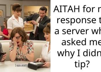 AITAH for my response to a server who asked me why I didn’t tip?