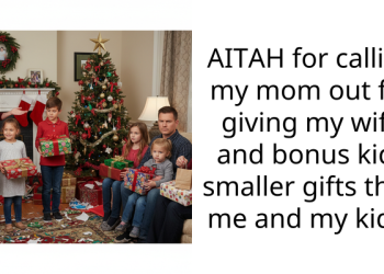 AITAH for calling my mom out for giving my wife and bonus kids smaller gifts than me and my kids?