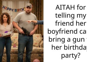 AITAH for telling my friend her boyfriend can’t bring a gun to her birthday party?