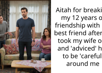 Aitah for breaking my 12 years of friendship with my best friend after he took my wife out and ‘adviced’ her to be ‘careful’ around me