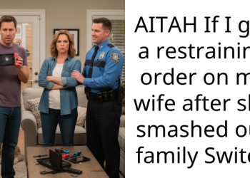 AITAH If I got a restraining order on my wife after she smashed our family Switch