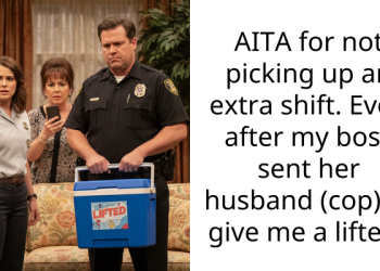 Overworked Nurse Refuses To Pick Up Extra Shift, So Manager Sends Her Cop Husband To Her Place