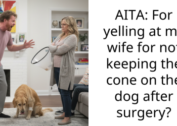 Husband Yells At Wife After Their Dog Reopens Surgery St*tches While Home Alone