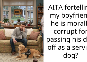 Redditor Calls Out Her Boyfriend For Buying A Vest Online And Pa*sing His Dog Off As A Service Dog
