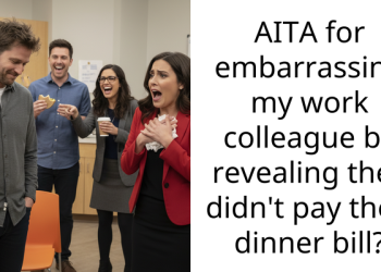 Redditor Exposes New Coworker For Not Settling The Dinner Tab, Causing Fierce Reaction