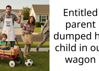 Father Takes Offense When Redditor Calls Him Out For Placing Mud-Covered Son In Wagon Meant As A*sistive Equipment For Their Child