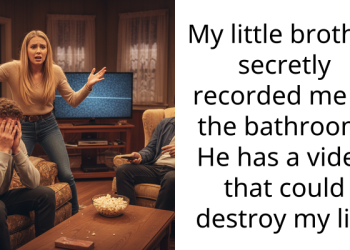 My little brother secretly recorded me in the bathroom. He has a video that could destroy my life