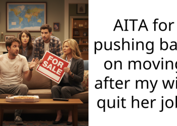 AITA for pushing back on moving after my wife quit her job?