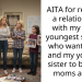 AITA for refusing a relationship with my three youngest siblings who wanted me and my younger sister to be their moms again?