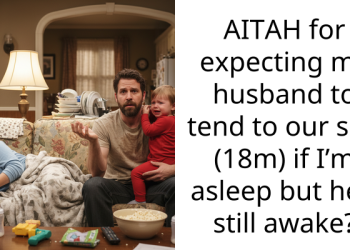 AITAH for expecting my husband to tend to our son (18m) if I’m asleep but he’s still awake?