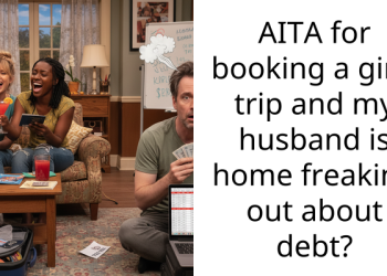 AITA for booking a girls trip and my husband is home freaking out about debt?