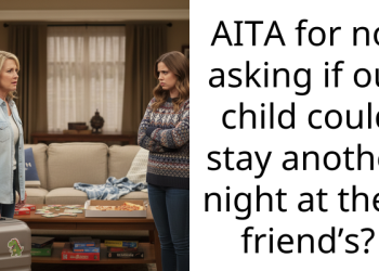 AITA for not asking if our child could stay another night at their friend’s?