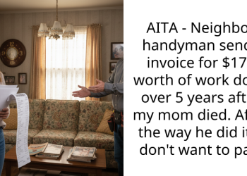 AITA – Neighbor handyman sends invoice for $17k worth of work done over 5 years after my mom died. After the way he did it, I don’t want to pay.