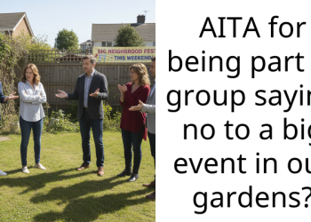 AITA for being part of group saying no to a big event in our gardens?