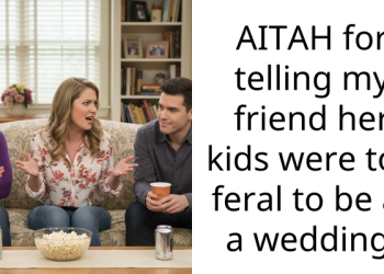 AITAH for telling my friend her kids were too feral to be at a wedding