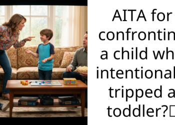AITA for confronting a child who intentionally tripped a toddler?