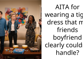 AITA for wearing a tight dress that my friends boyfriend clearly couldn’t handle?