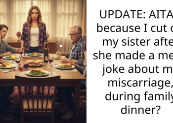 UPDATE: AITAH because I cut off my sister after she made a mean joke about my miscarriage, during family dinner?