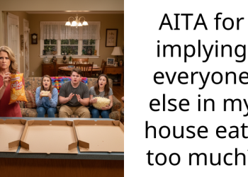 AITA for implying everyone else in my house eats too much?