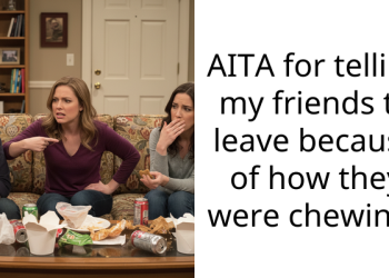 AITA for telling my friends to leave because of how they were chewing?
