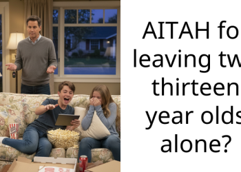 AITAH for leaving two thirteen year olds alone?