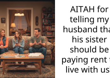 AITAH for telling my husband that his sister should be paying rent to live with us?