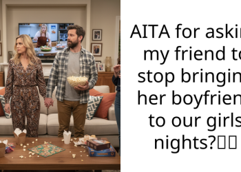 AITA for asking my friend to stop bringing her boyfriend to our girls nights?