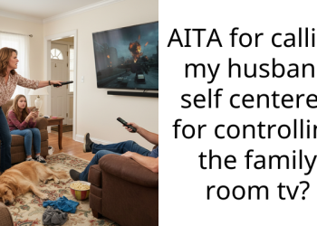AITA for calling my husband self centered for controlling the family room tv?