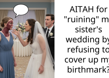 AITAH for “ruining” my sister’s wedding by refusing to cover up my birthmark?